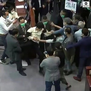 20K views · 230 reactions | Legislators brawled in Hong Kong's parliament as lawmakers debated leadership of a committee to consider legislation that would make insulting the Chinese national anthem illegal. abcn.ws/3g1VZao | ABC World News Tonight with David Muir | Facebook