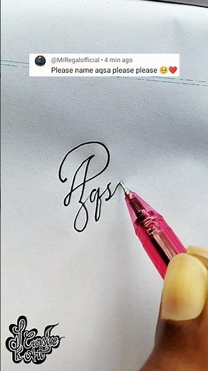 stylish name | Aqsa | Calligraphy signature