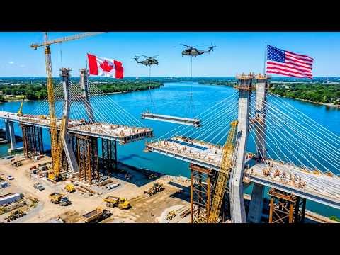 Inside the $6.4B Gordie Howe Bridge 🇺🇸🇨🇦: How the US & Canada Built It