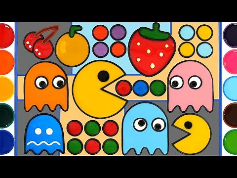Pacman Jelly Painting & Coloring, Learn Color With Pacman | Menggambar Dan Mewarnai Untuk Anak-anak