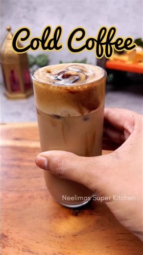 Cold Coffee At Home In 2 | Iced Coffee | Easy Cold Coffee #coffee #recipe #shorts