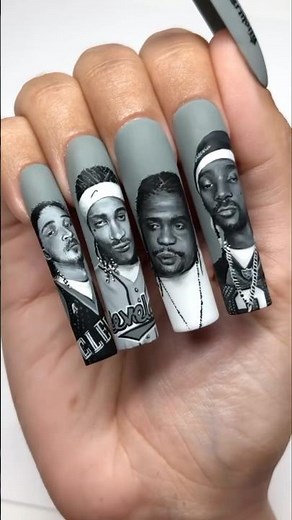 Painting BONE THUGS on my Nails!😱💅🏼🔥 #nailartist #naildesigns #nailart #bonethugs