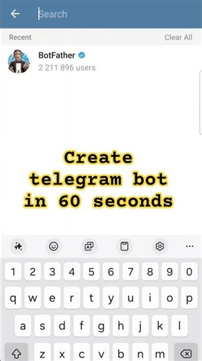 how to create telegram bot in 60 seconds