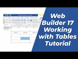 How to work with Tables in WYSIWYG Web Builder Version 17 Part 1