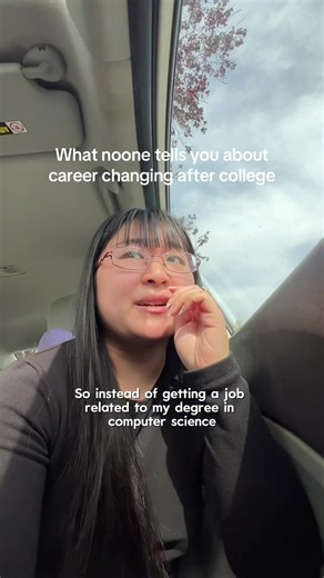 What noone tells you about career changing after college 🙂‍↕️ As unconventional as it may be, especially less than 2 years after graduating, it’s very common! It’s just up to you if you want to go for it 🦋✨ - usa based creator, content creator, self reflection, career change, post grad, building a business, navigating new career
