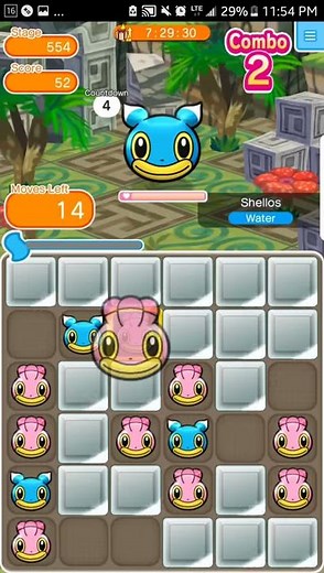 Pokemon Shuffle - Level 554 - Shellos