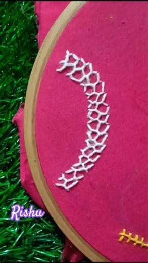 beautiful threads embroidery design tutorial 😍🪡 #embroiderydesign #handembroidery #stitchtricks