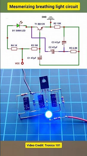 Breathing LED circuit #diy #led #shorts
