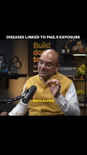 5.5K views | Diseases linked to Pm2.5 Exposure Follow @rajpodtalks for more #delhi #pollution #airpollution #aqi #rajshamani #figuringout #podcast | rajpodtalks | Facebook