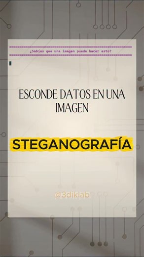 3dik.lab on Instagram: "¿Puedo ocultar datos dentro de una foto? Contraseñas. API keys. Dentro de una imagen normal. La subo a Transfer.sh. Del otro lado... extraigo los datos. ¿Cómo detectarlo? Análisis de metadatos. Entropía. 💾 Guarda esto 📤 Comparte #ciberseguridad #hacking #steganography #redteam #infosec"
