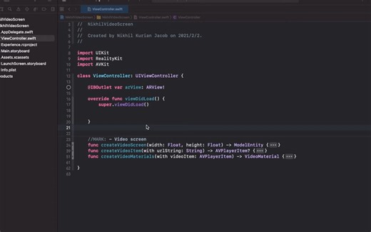 iOS增强现实开发教程：使用RealityKit创建虚拟屏幕 Part 2