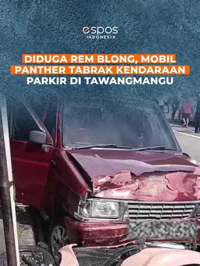 Kecelakaan Mobil Panther Merah di Tawangmangu