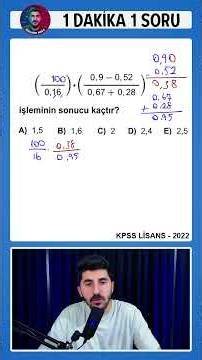KPSS 2022 LİSANS ÇIKMIŞ SORU ÇÖZÜMÜ