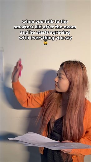 Who gets this vibe? The top student just agreed with all my answers 🥹