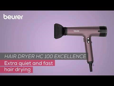 Extra quiet hair dryer for quick drying & styling | Beurer HC 100 Excellence