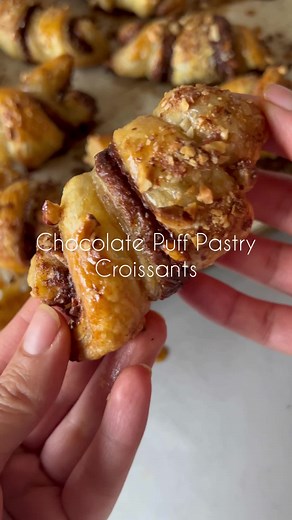 Delicious Chocolate Puff Pastry Croissants Recipe