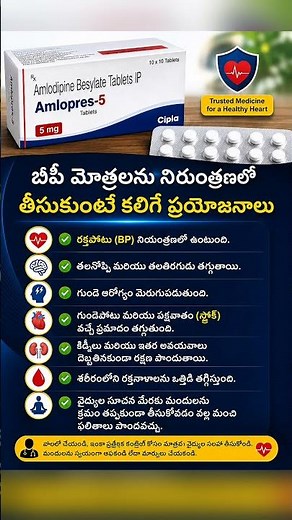 Amlodipine 5mg Uses, Benefits & Side Effects | High Blood Pressure Medicine Explained