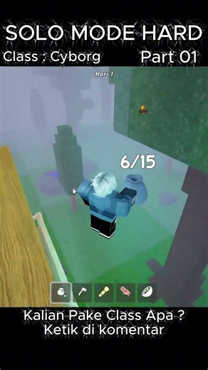 Part 01 Solo Mode Hard The forest angry 99 malam di hutan #roblox #99nightintheforest