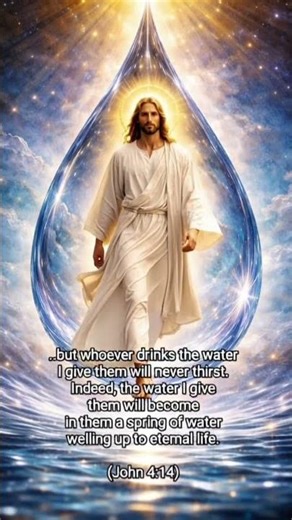 JOHN 4:14 - Water of Life 💧 ✝️ #jesus #bible #lord