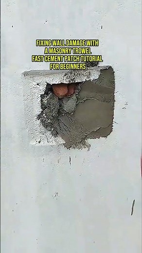 Fixing Wall Damage with a Masonry Trowel | Fast Cement Patch Tutorial for Beginners