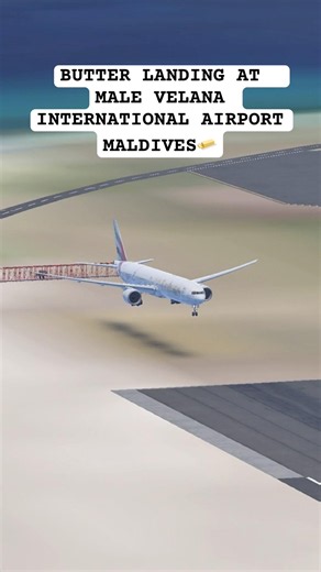 🧈 Butter Landing at Malé International Airport 🇲🇻 | Emirates 777-300ER