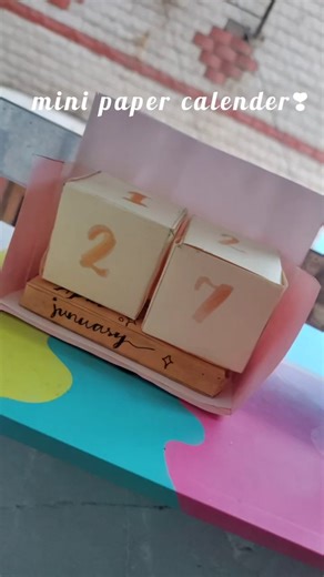 DIY mini paper calender craft I art like, subscribe, share.
