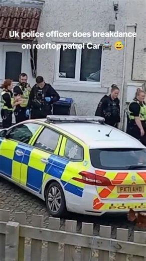 Watch this uk police officer breakdance on a patrol car, smoothcrimnal.