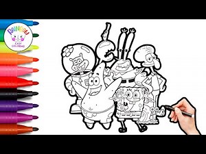 SpongeBob Friends Coloring Pages | Coloring SpongeBob, Patrick & Others Free, Fun and Easy 🌈💛