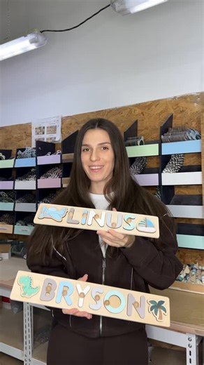 Name Puzzle • Personalized Baby Gifts • Wood Baby Toys on Instagram: "Not every day looks the same and that’s exactly what we love about ours 💛 Wood on the table, colors on our hands, names slowly taking shape. We work calmly, carefully, step by step making sure every puzzle feels right. No rush, no shortcuts. Just honest work and attention to every small detail 🧩🌿 Each personalized piece leaves our workshop with meaning, because it’s made for one specific little person. And that’s what makes