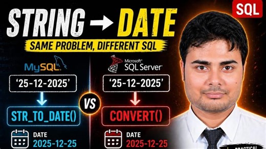 SQL Date/Time : STR_TO_DATE() in mySQL vs CONVERT() in SQL SERVER | Ghulam Moinuddin