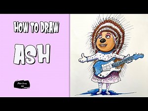 How to Draw Ash from Sing 2 in EASY Steps Video