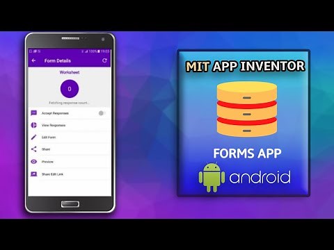 Create a Form App || MIT App Inventor || Tiny DB in MIT App Inventor
