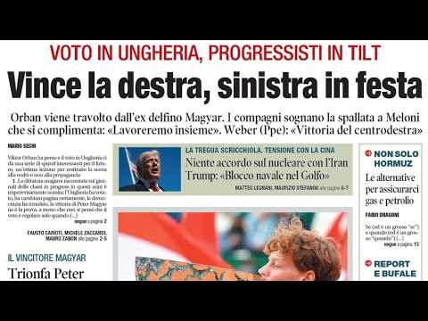 PRESS REVIEW 13 APRIL 2026. ITALIAN NATIONAL NEWSPAPERS FRONT PAGES OF TODAY'S NEWSPAPERS