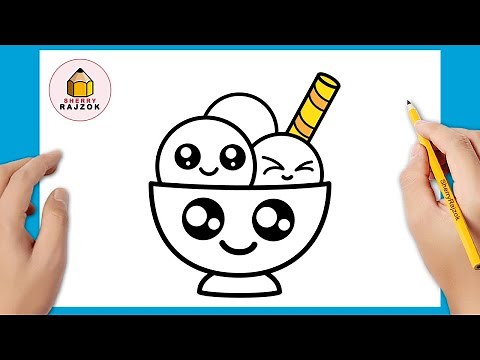 Hogyan rajzoljunk fagylaltot kawaii | Könnyű Rajzok