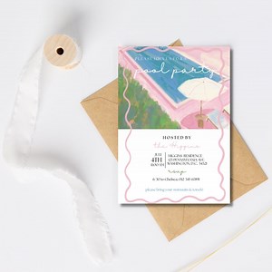 Pool Party Invitation Editable Summer Pool Party Invite Swimming Party Evite Swimming Pool Party Editable Invite Instant Download Printable - Etsy