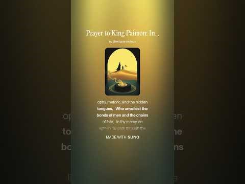 Prayer to King Paimon Invocation for Meditation and Enlightenment #meditation #goetia #paimon