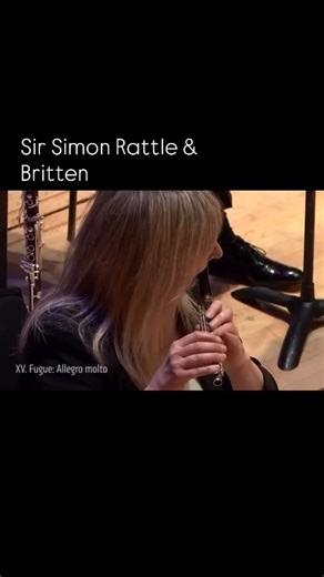 History of Music on Instagram: "Celebrating Sir Simon Rattle Birthday 🎉 Sir Simon Rattle conducts the final movement of Benjamin Britten’s The Young Person’s Guide to the Orchestra with the @londonsymphonyorchestra recorded live in concert at the Barbican in London. Today’s focus is on Benjamin Britten’s The Young Person’s Guide to the Orchestra (1945), specifically the final fugue. This brilliant section begins with a solo flute introducing the subject, followed by entries from oboes, clarinet