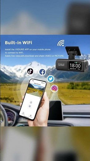 AliExpress - 4K UHD WiFi Dash Cam with Dual Lens & GPS, 170° Wide Angle, 24/7 Parking Mode #Aliexpre