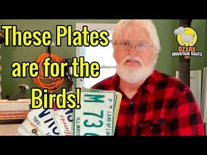 Making a Wren Birdhouse "Using old license plates"