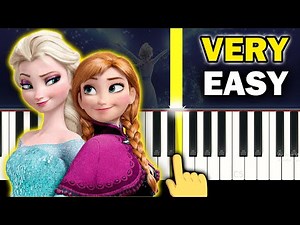 Frozen - Let it Go - VERY EASY Piano tutorial