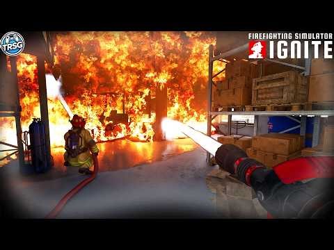 Firefighting Simulator Ignite - Overworked Worker Puts a Fire in a Large Warehouse! #22