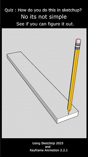 Puzzling pencil line animation using SketchUp 2025 and Keyframe Animation 2.2.1