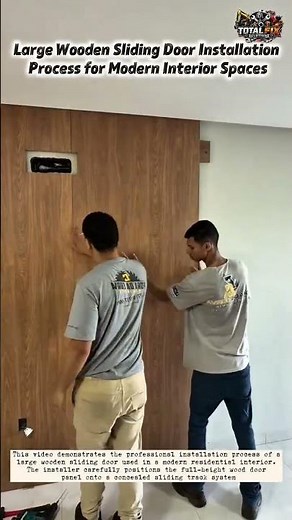 Large Wooden Sliding Door Installation Process for Modern Interior Spaces
