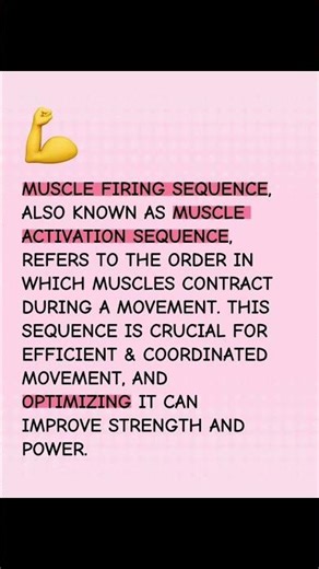 Muscle Firing Sequence