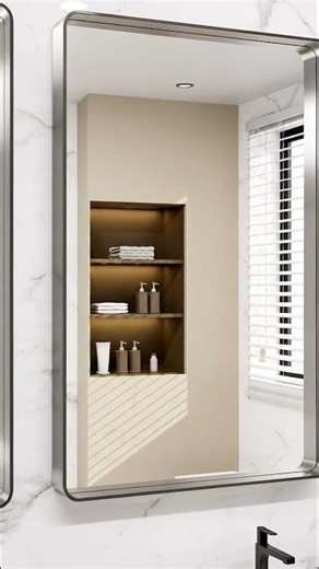 LOAAO 24X36 Inch Brushed Nickel Bathroom Mirror #aliexpress #shorts #duadecordaily #amazonfinds