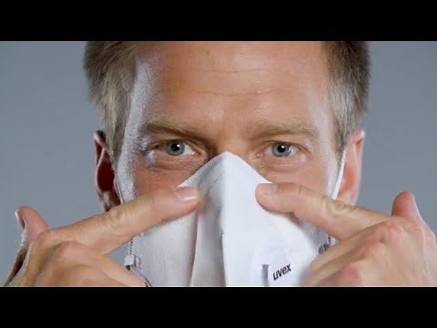 How to use a dust mask - FFP2 folding mask uvex 3210 (English)
