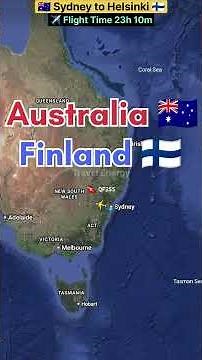 Australia 🇦🇺 to Finland 🇫🇮 flight Route 1stop flight ✈️ operator by Quntas & finnair