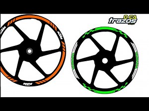 Diseños de adhesivos para rines de motos.