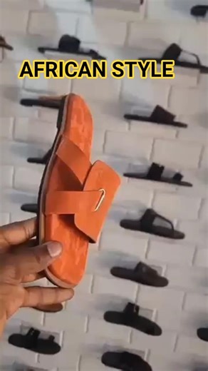 DIY Women’s African Style Footwear 👡 | Handmade Premium Leather #Shorts
