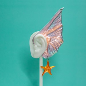 Mermaid Ear Cuffs: Starfish Charm, No Piercing Fantasy Jewelry - Etsy